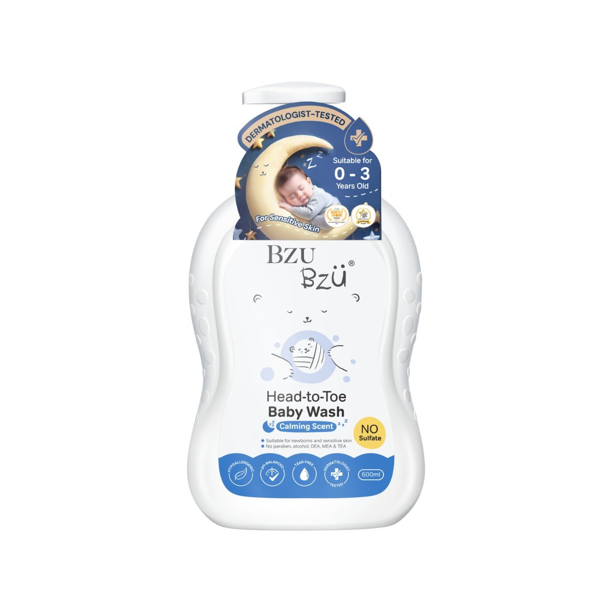 BZU BZU Head to Toe Baby Wash, 600ml (Exp 12/27)