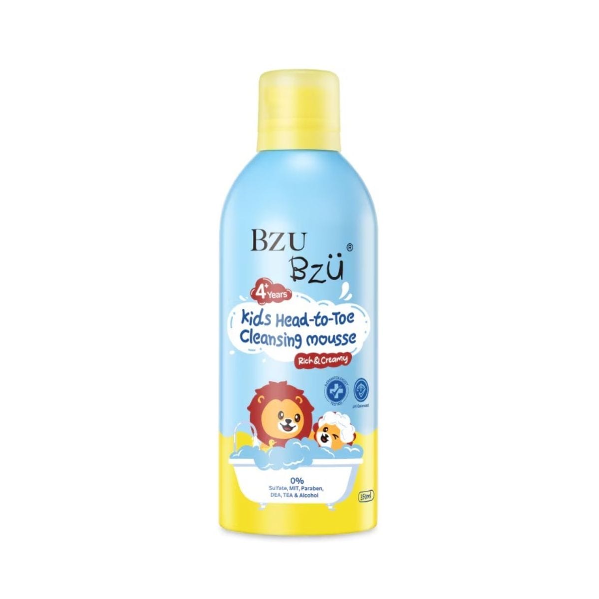 BZU BZU Kids Head-to-Toe Cleansing Mousse 350ml (Exp 09/27)