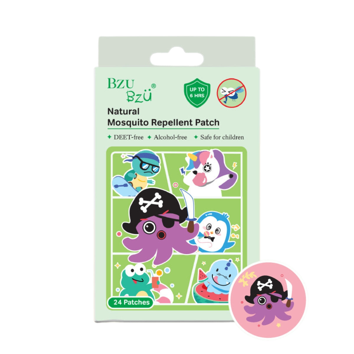 BZU BZU Natural Mosquito Repellent Patch, 24pcs (Exp 01/28)
