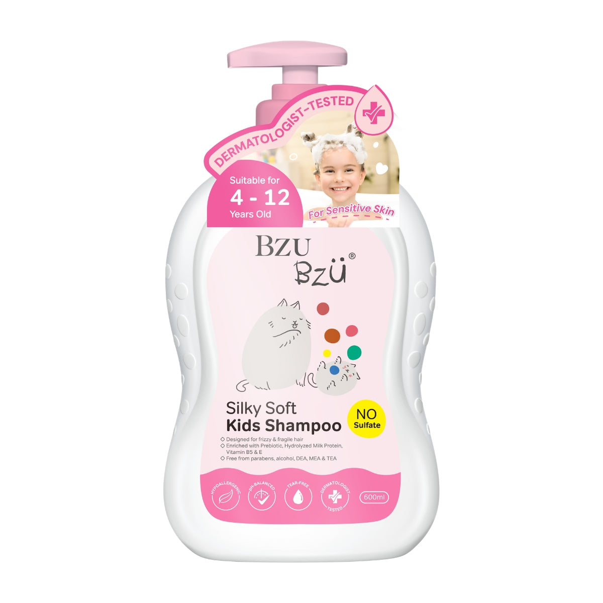 BZU BZU Silky Soft Kids Shampoo, 600ml (Exp 07/28)
