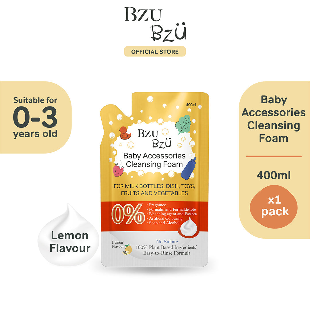 BZU BZU Baby Accessories Cleansing Foam, 400ml Refill - Lemon (Exp 07/28)