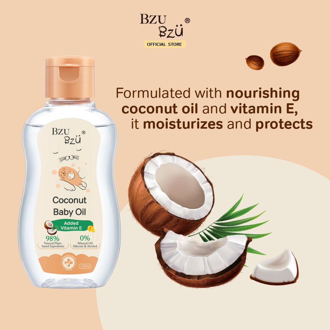 BZU BZU Coconut Baby Oil, 100ml (Exp 12/27)