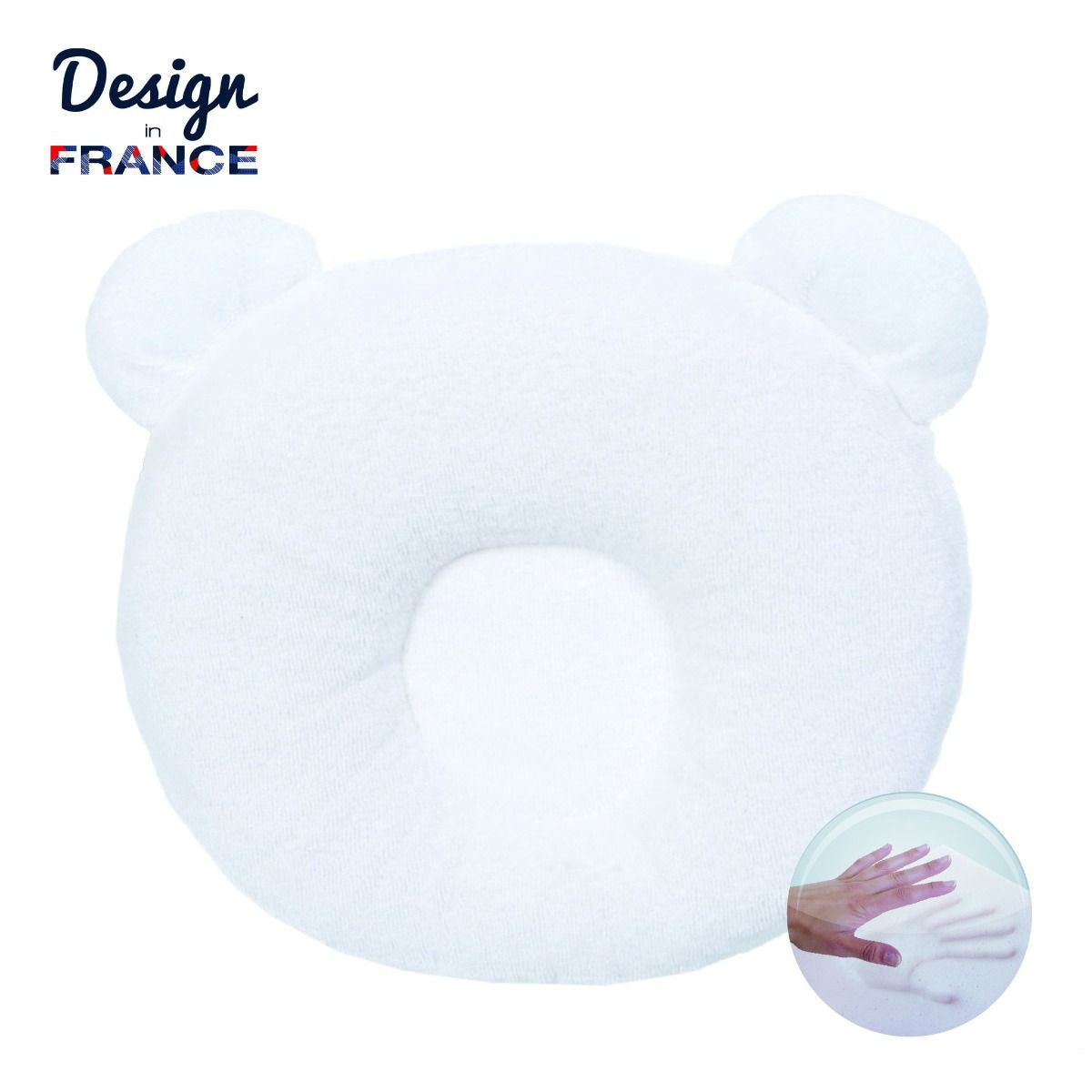 Candide P'tit Panda Pillow - White
