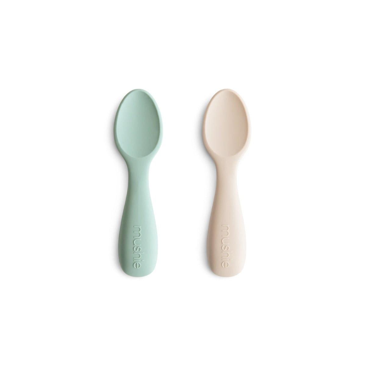 Mushie Silicone Toddler Starter Spoons, 2pk (4 Colors) - Pupsik Singapore