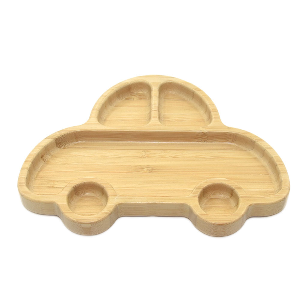Biomom Bamboo Suction Plate - Car (Dusty Rose)