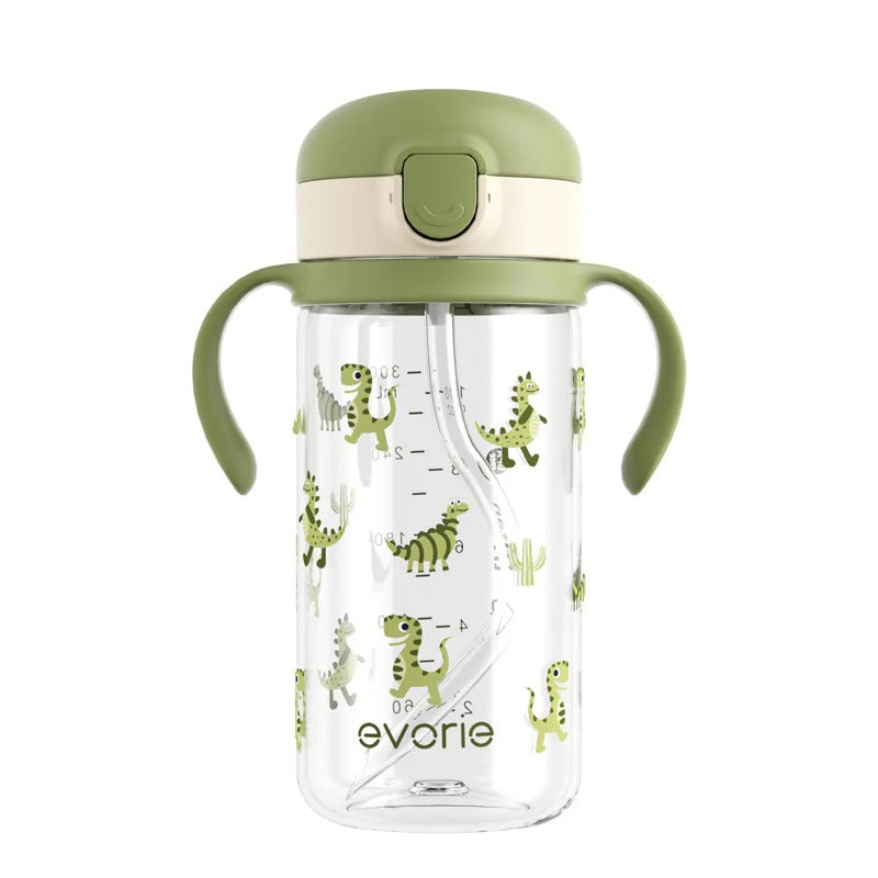 Evorie Tritan Kids Straw Water Bottle Mug, 300ml (21 Designs)