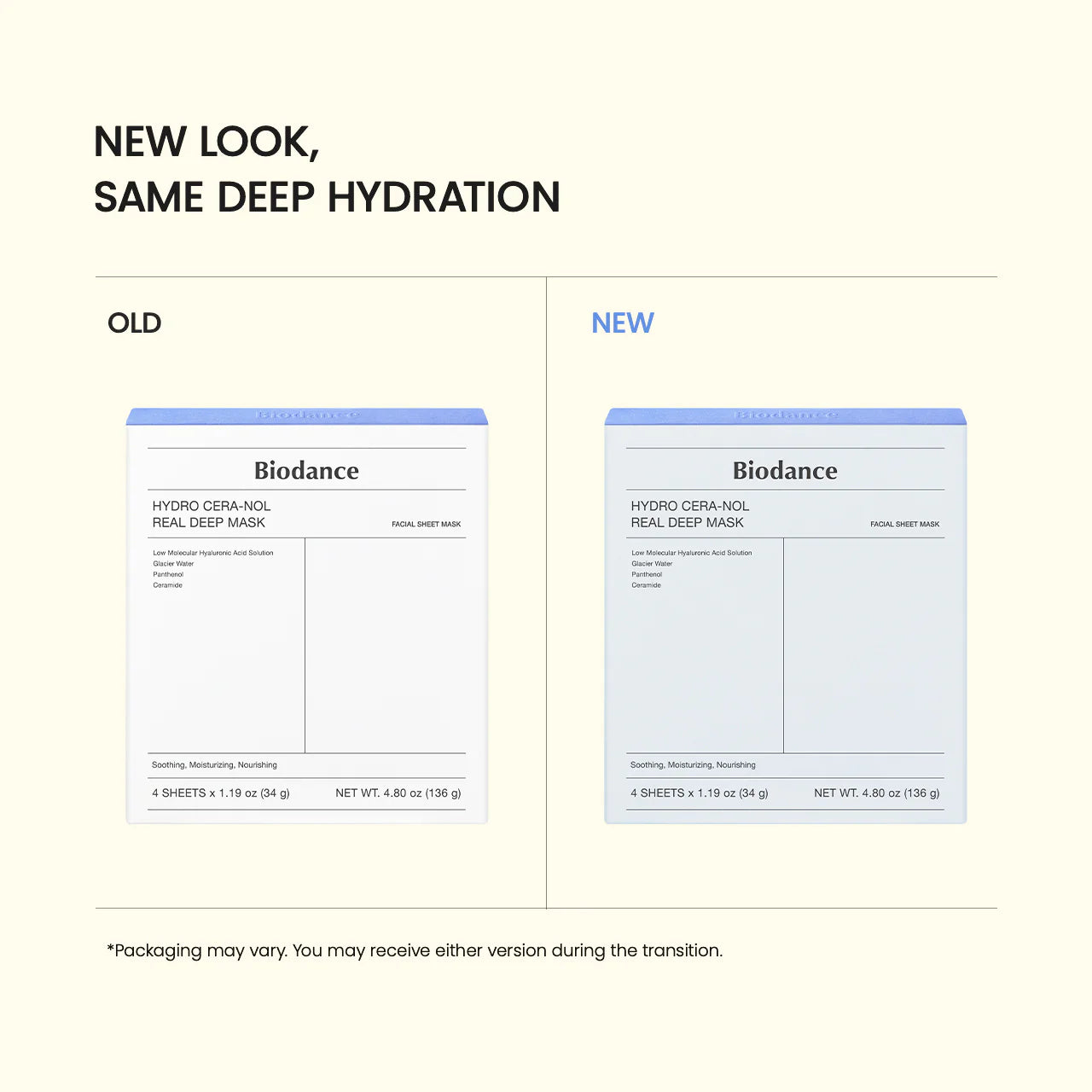 Biodance Hydro Cera-nol Real Deep Mask, 4pcs (Exp 02/28)