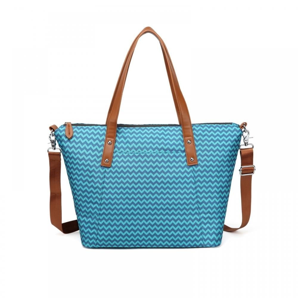 Colorland Avril Tote Diaper Bag - Blue Chevron