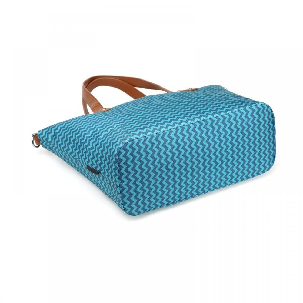 Colorland Avril Tote Diaper Bag - Blue Chevron