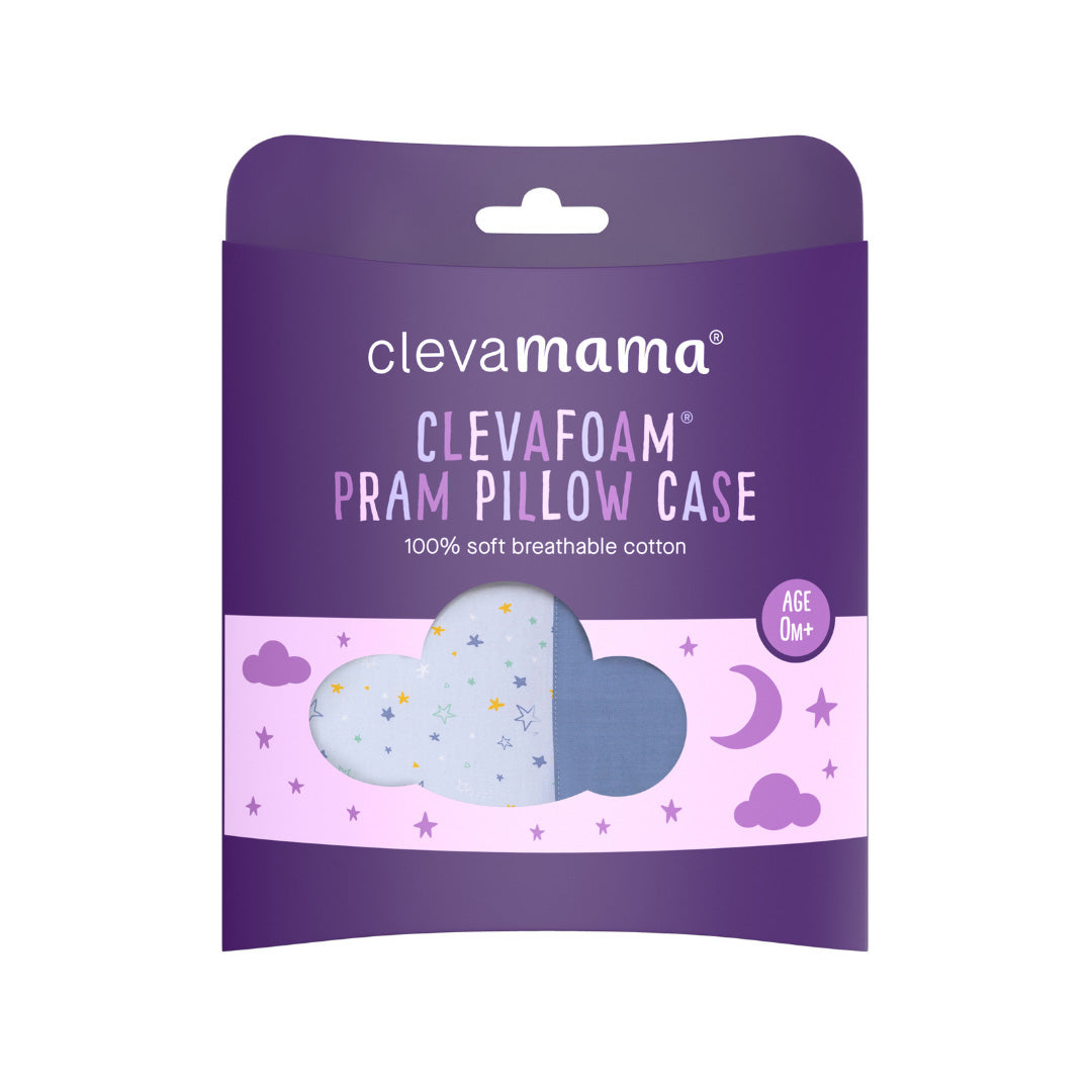 Cotton Case (31x22cm) for Clevamama ClevaFoam Pram Pillow (4 Designs) - Pupsik Singapore