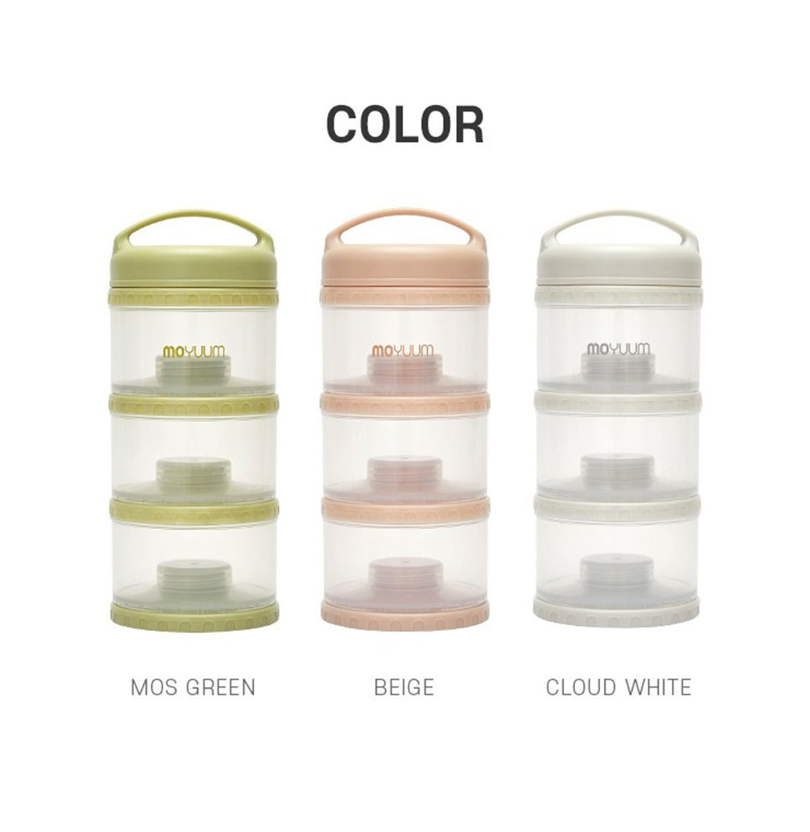 Moyuum Premium Milk Powder Dispenser, 3 Tiers (4 Colours)