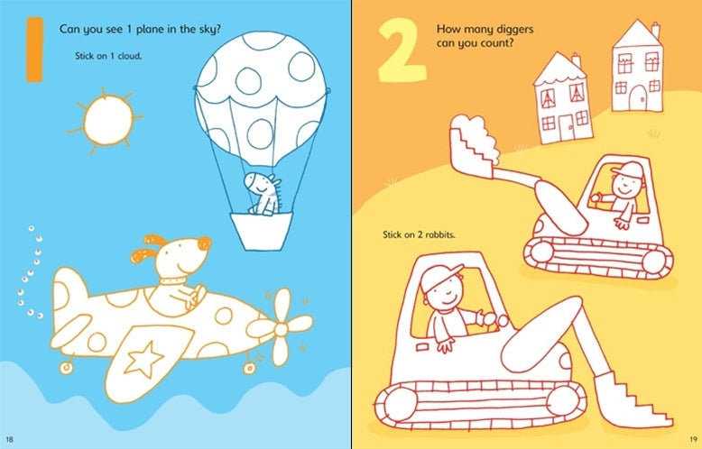 Usborne 123 Sticker & Colouring Book