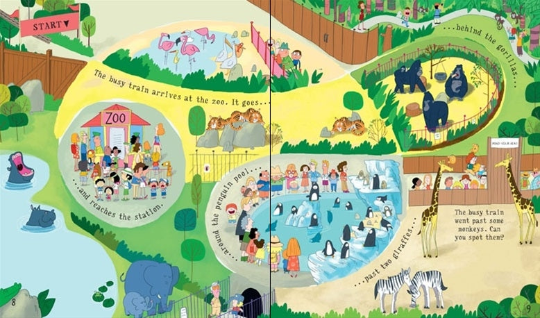 Usborne Pull-back Busy Train Book