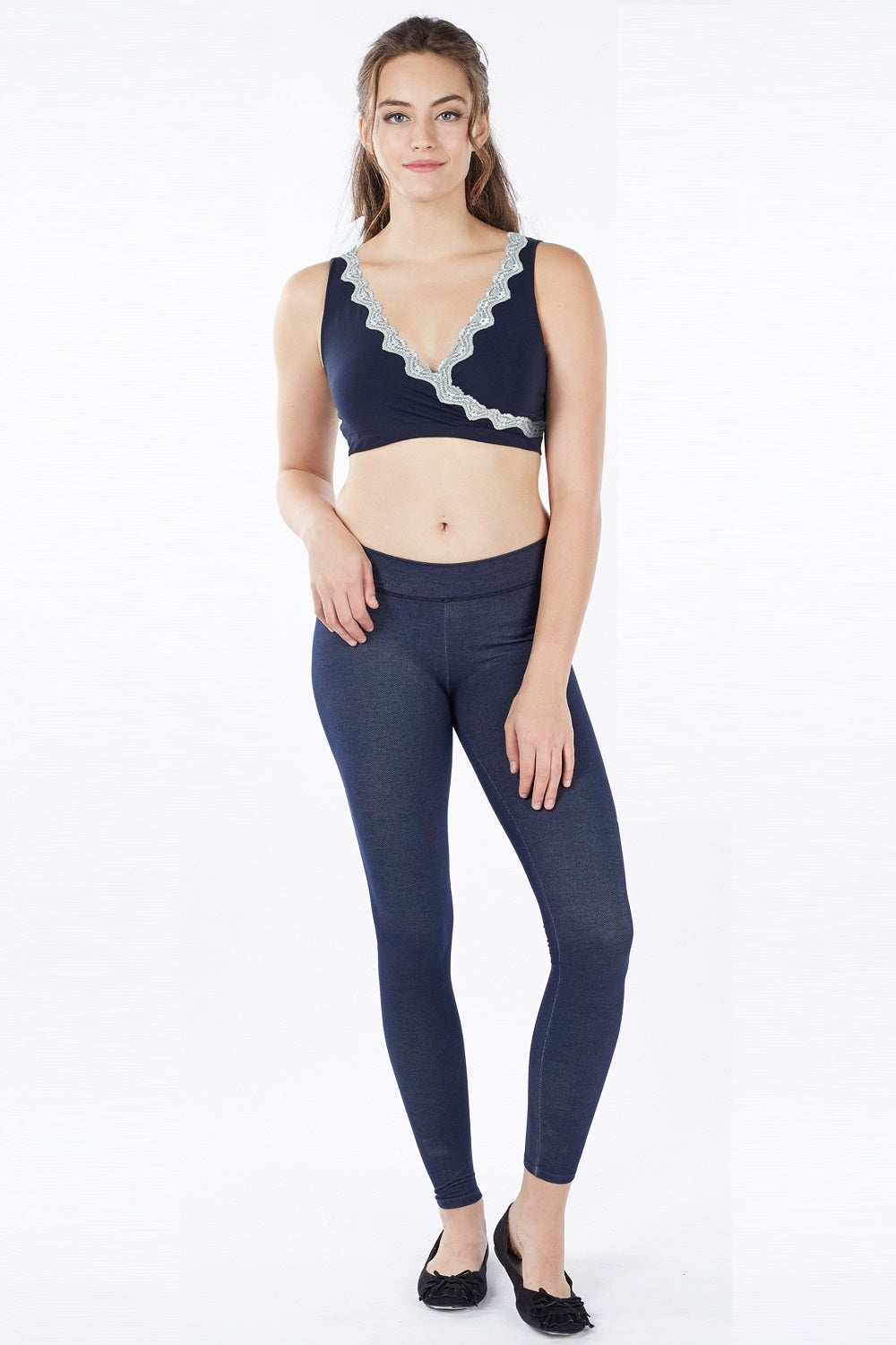 MEV Cross-Front Luxe Maternity-Nursing Bra - Navy