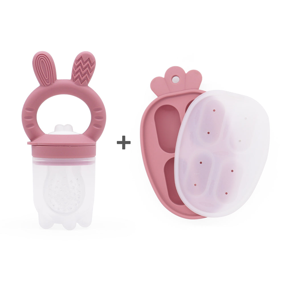 Biomom Bunny Feeder & Nibble Tray Set (6 Colors) - Pupsik Singapore