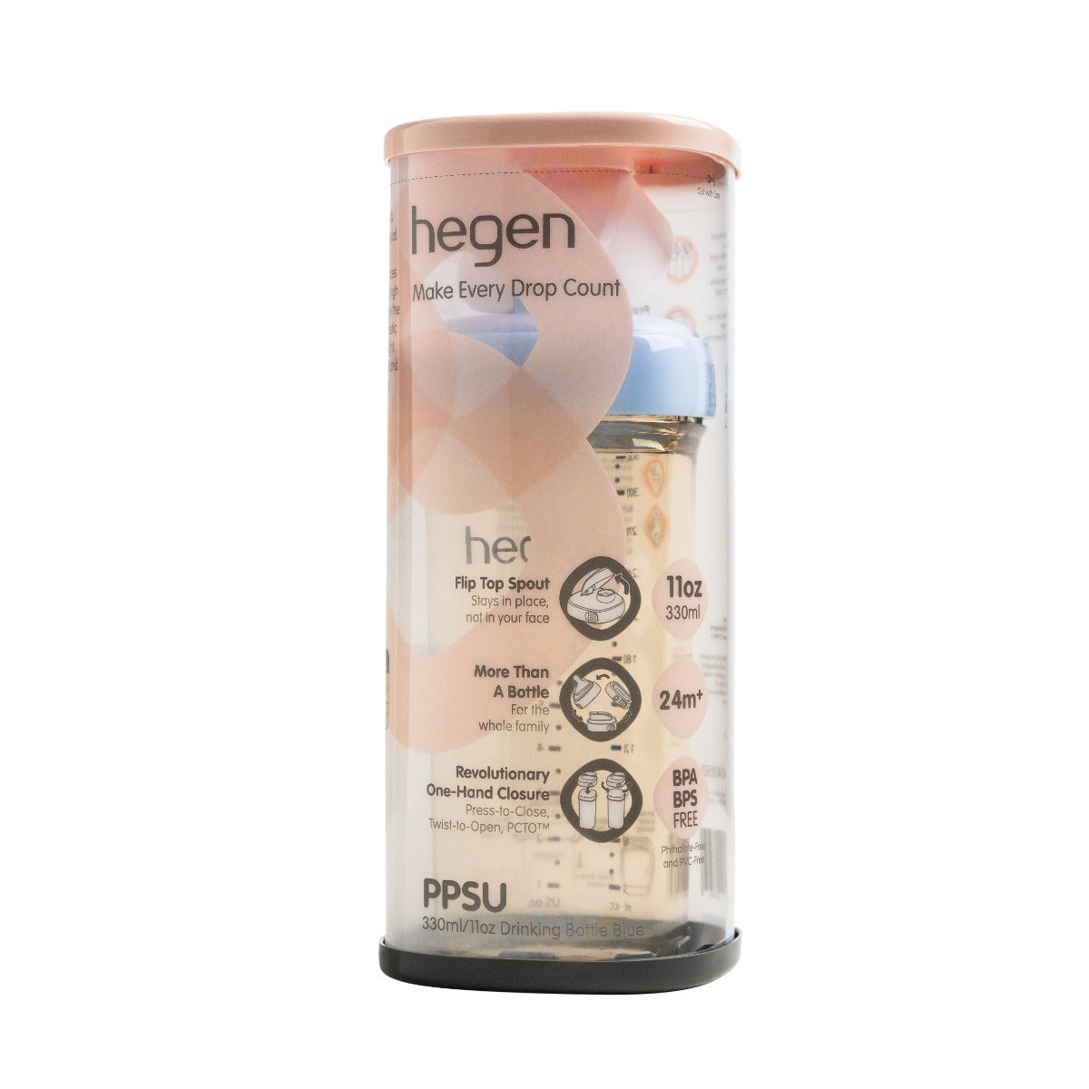 (New) Hegen PCTO™ Drinking Bottle PPSU, 330ml/11oz (4 Colours)