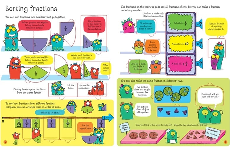 Usborne Lift-The-Flap Fractions and Decimals Board Book
