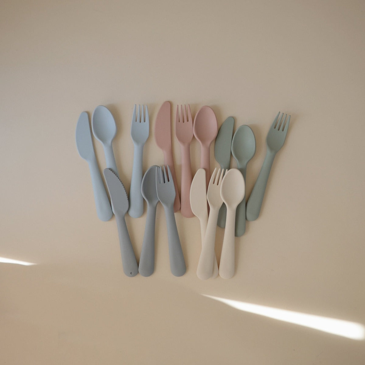 Mushie Cutlery Set - Fork, Spoon and Knife (5 Colors)
