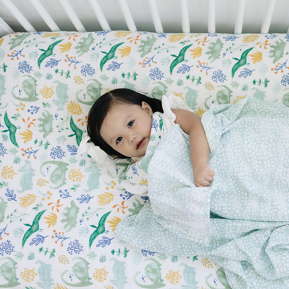 Bebe Au Lait Classic Muslin Fitted Crib Sheet (70x130cm) (18 Designs) - Pupsik Singapore