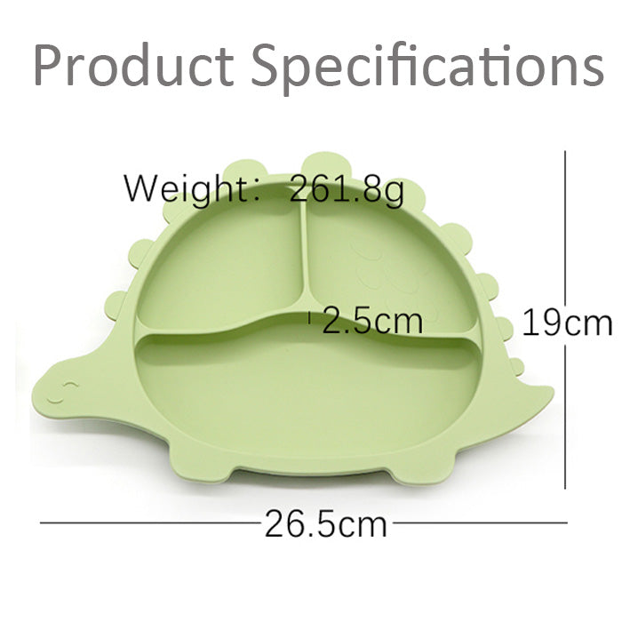 Biomom Baby Silicone Dinosaur Divided Suction Plate (6 Colours)