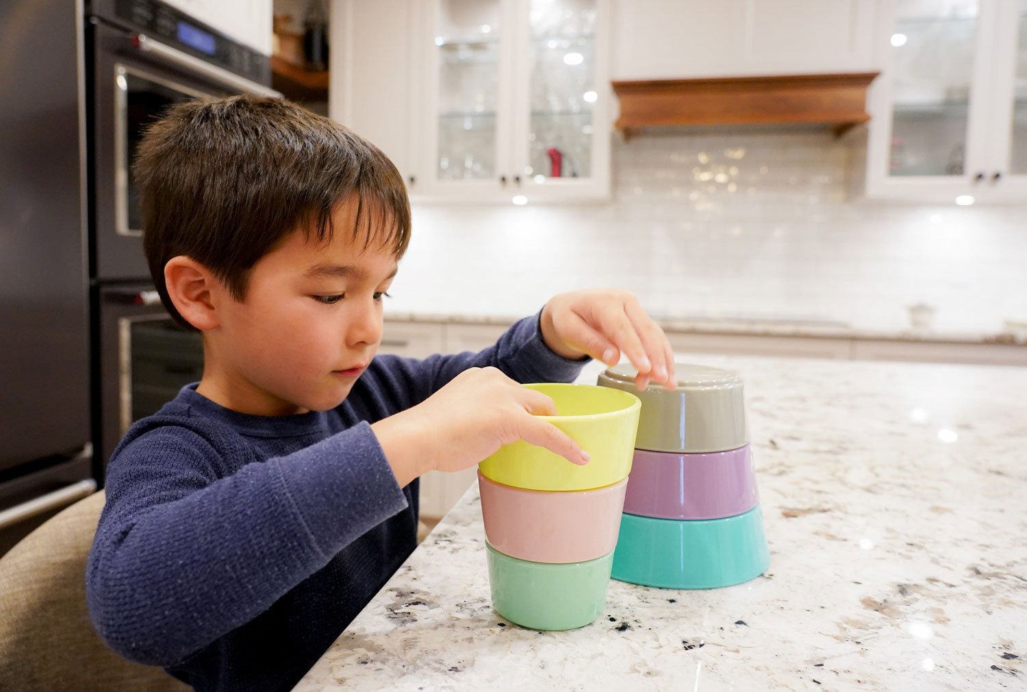 Melii Stacking & Nesting Containers with Silicone Lids, 12 pieces