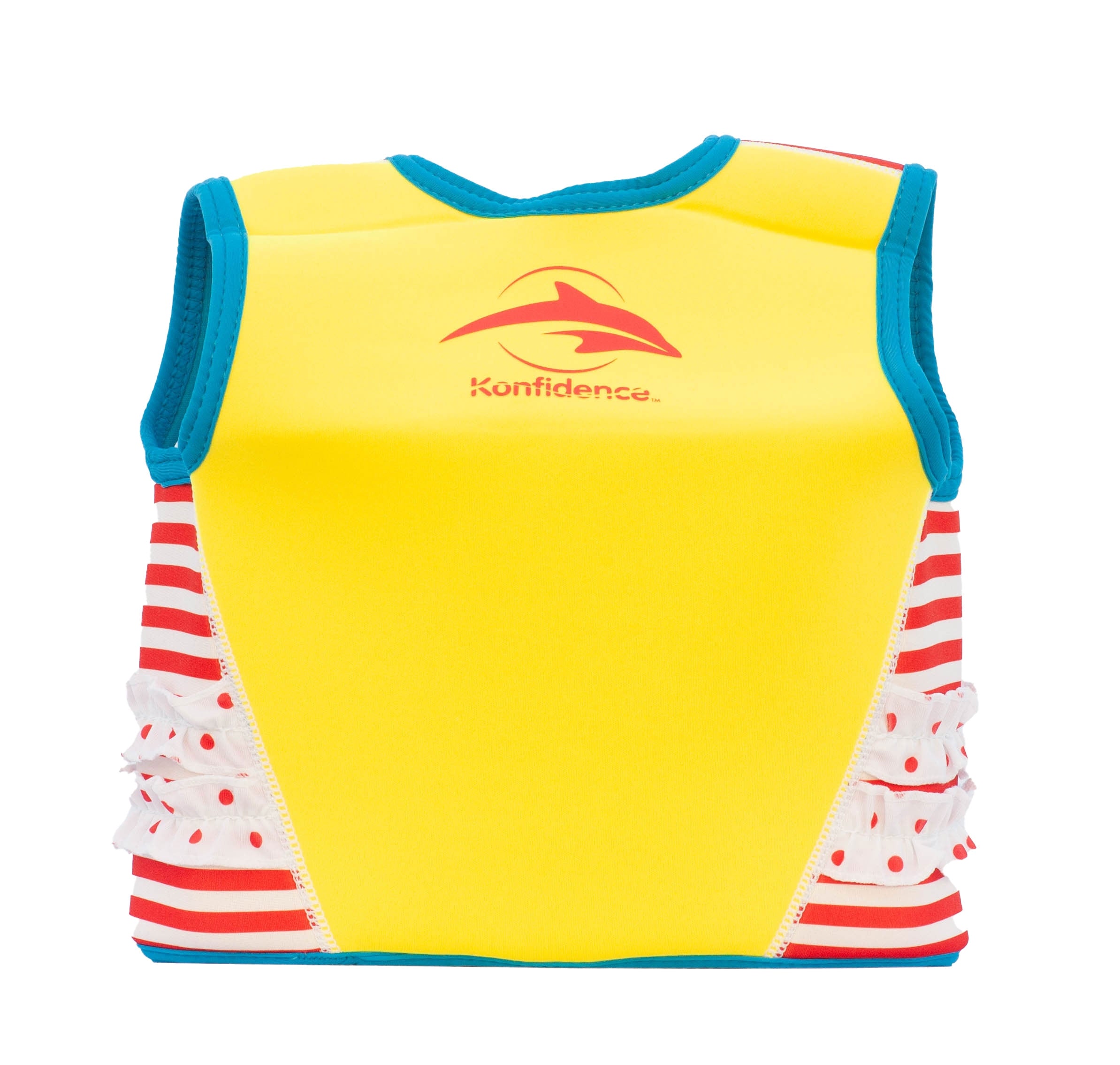 Konfidence Original Children Swim Jacket - Martha Red Stripe & Ruffles (3 Sizes)