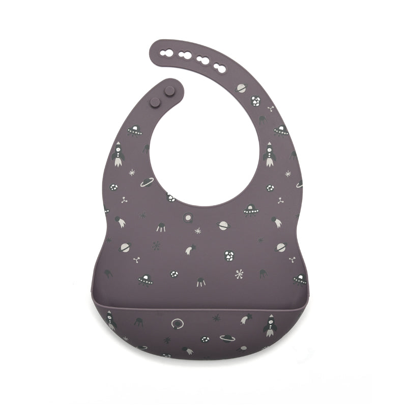 Biomom Silicone Round Baby Bib (11 Designs) - Pupsik Singapore