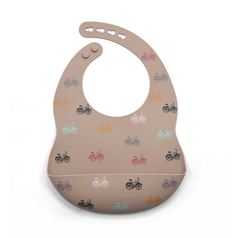 Biomom Silicone Round Baby Bib (11 Designs) - Pupsik Singapore
