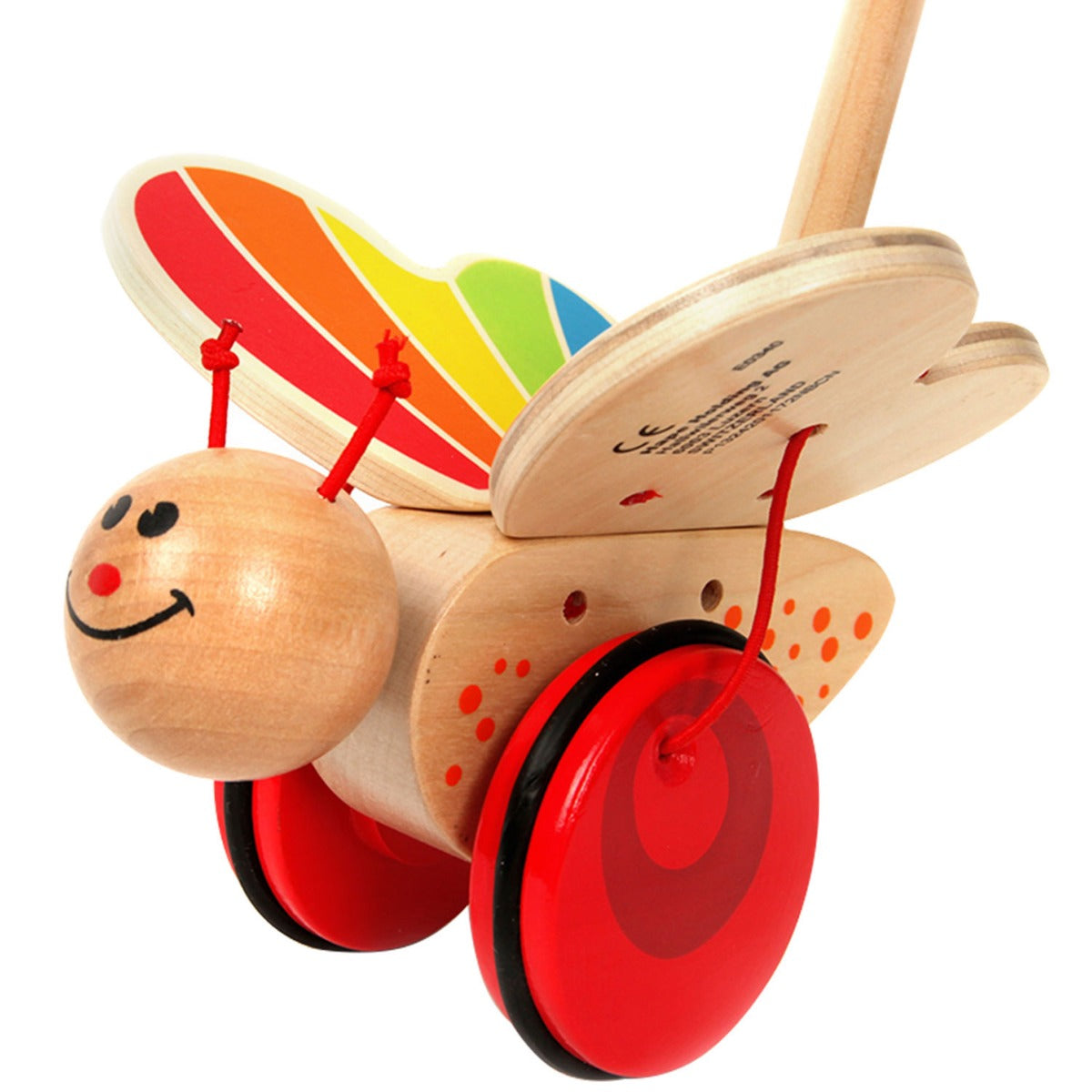 Hape Butterfly Push Pull Wooden Toy