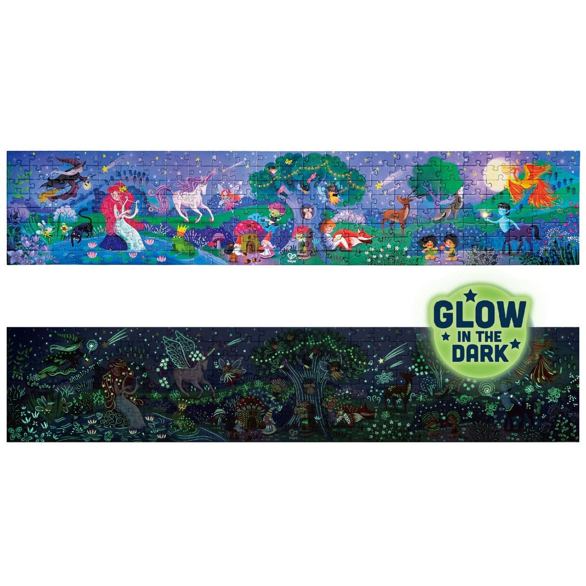 Hape Glow-in-the-Dark Puzzle, 200 pieces - Magic Forest