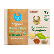 Deliciously Bib Organic Baby Noodles, 8 x 30g  - Superfood: Quinoa, Kale, Flax Seed & Chia Seed (Exp 04/27)