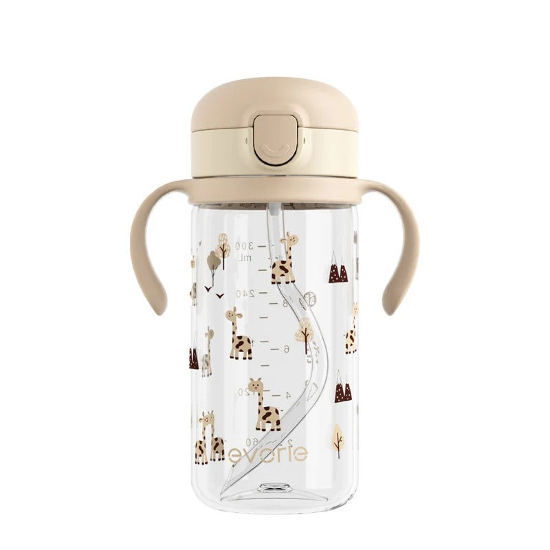 Evorie Tritan Kids Straw Water Bottle Mug, 300ml (21 Designs)