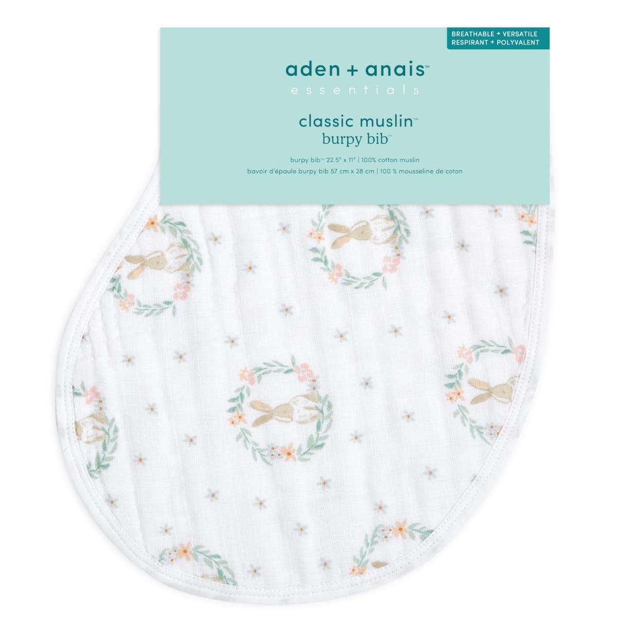 Aden Anais Essential Classic Muslin Burpy Bibs, 1pk (12 Designs) - Pupsik Singapore
