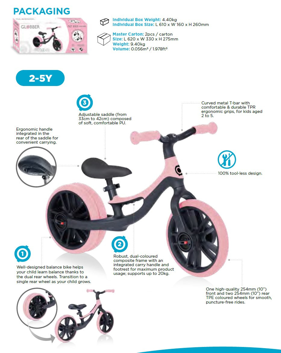 Globber Go Bike Elite Duo Balance Bike (5 Colours)