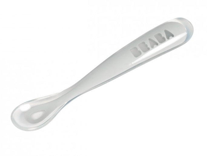 Beaba Ergonomic 2nd Age Ergonomic Silicone Spoon (3 Colours) - Pupsik Singapore