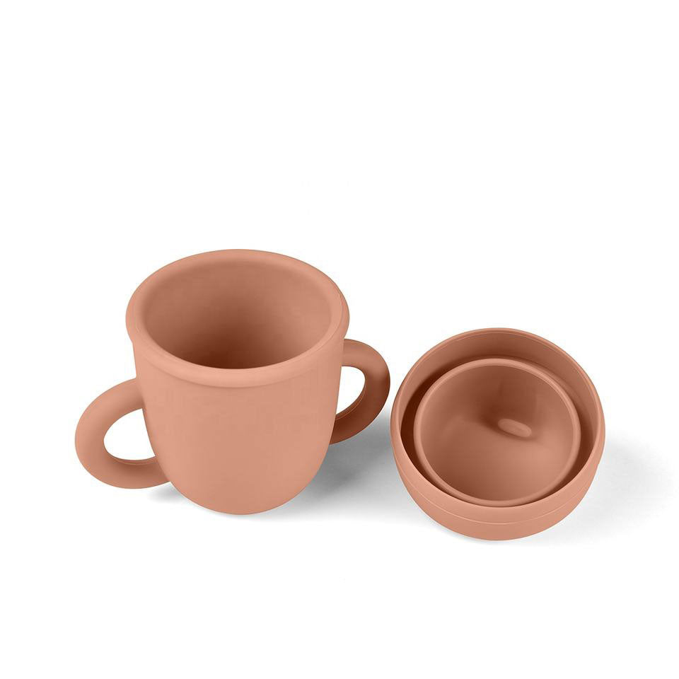 Biomom Double-Handled Acorn Silicone Sippy Cup, 180ml (2 Colors)