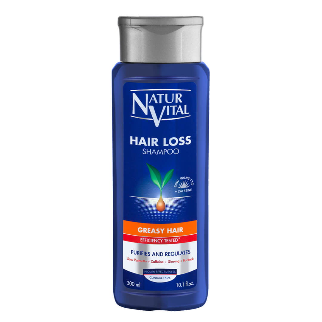 NaturVital Hair Loss Shampoo for Greasy Hair, 300ml (Exp 02/29)