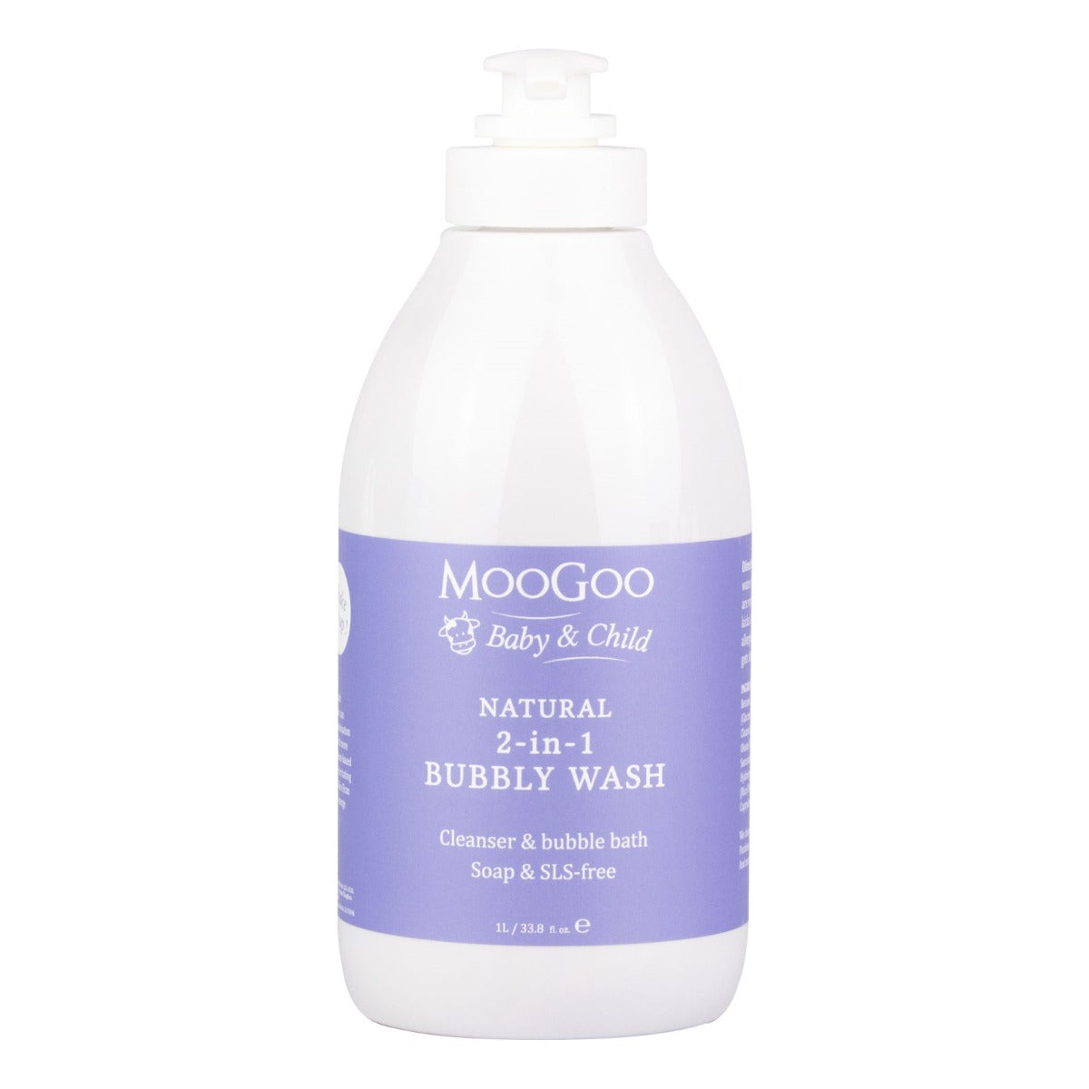 MooGoo Baby 2-in-1 Bubbly Wash, 1L (Exp 04/26)