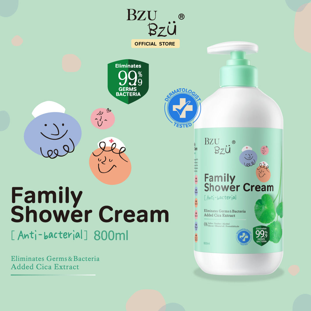 BZU BZU Family Antibacterial Shower Cream, 800ml (Exp 03/27)