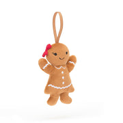 Jellycat Festive Folly Gingerbread Ruby Strap Charm (10cm)