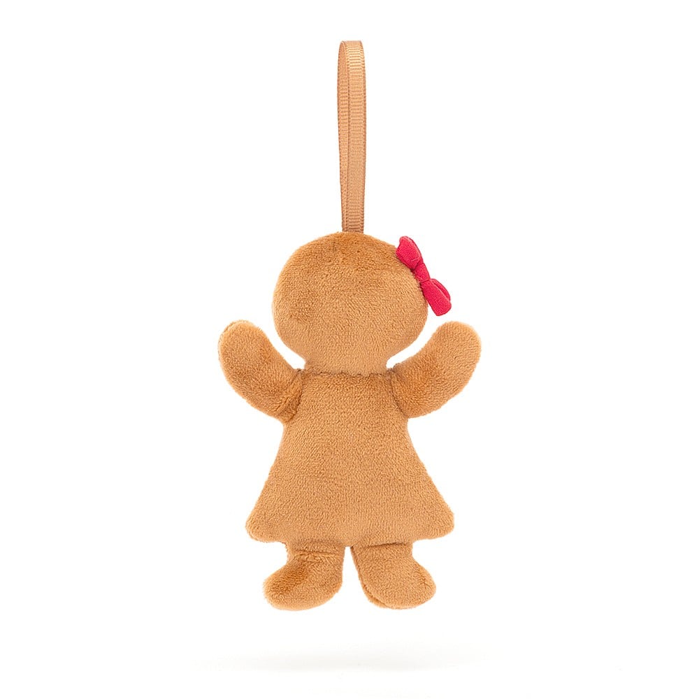 Jellycat Festive Folly Gingerbread Ruby Strap Charm (10cm)