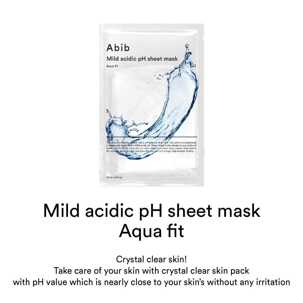 Abib Mild Acidic pH Sheet Mask Aqua Fit, Box of 10 (Exp 10/27)