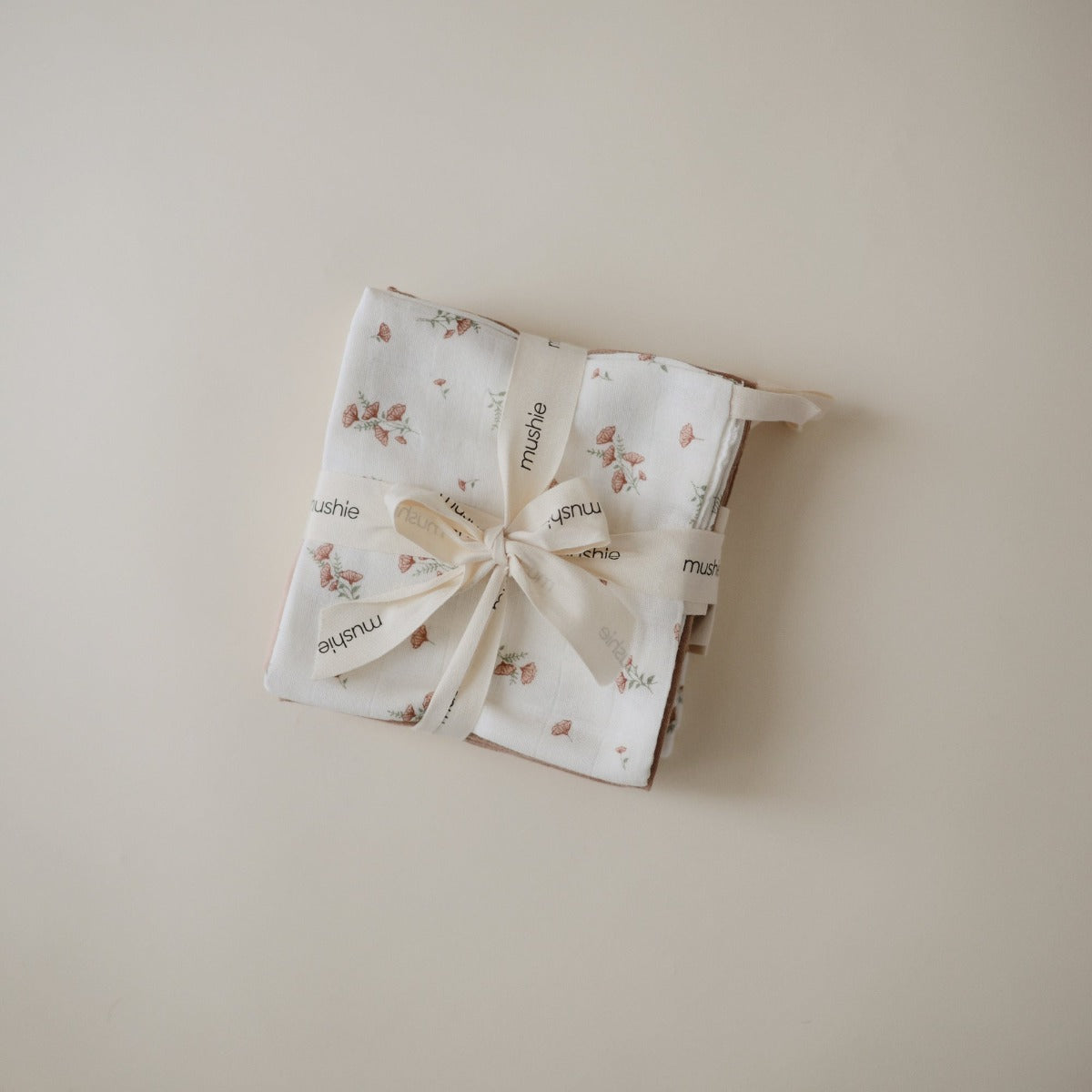 Mushie Cotton Washcloth, 5pk (2 Designs) - Pupsik Singapore