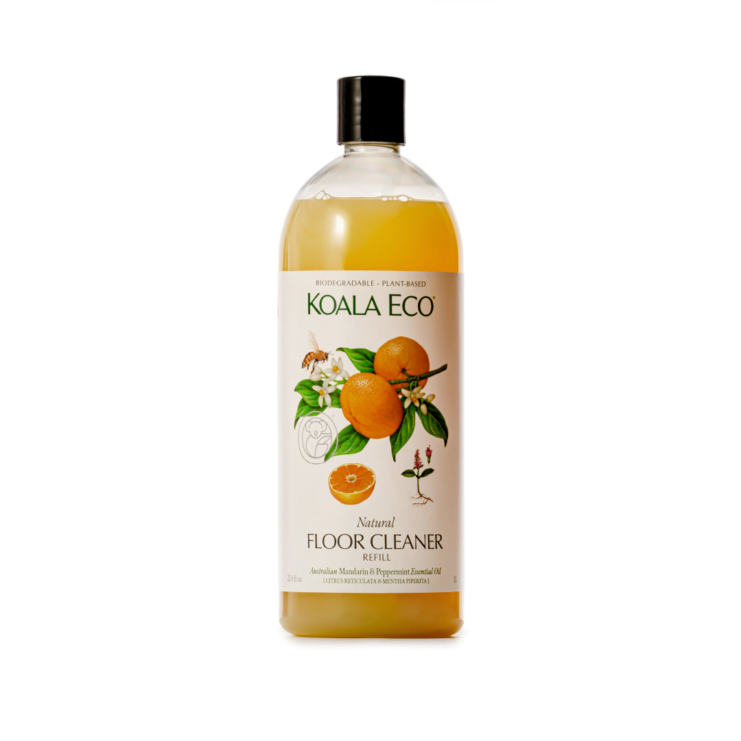 Koala Eco Natural Floor Cleaner, 1L Refill - Mandarin & Peppermint (Exp 04/26)