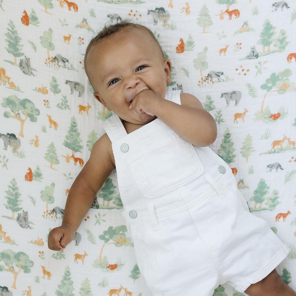 Bebe Au Lait Classic Muslin Fitted Crib Sheet (70x130cm) (18 Designs) - Pupsik Singapore