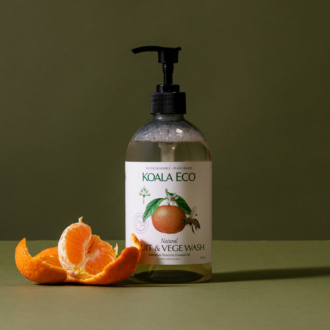 Koala Eco Natural Fruit & Vegetable Wash, 500ml - Mandarin Essential Oil (Exp 07/27)