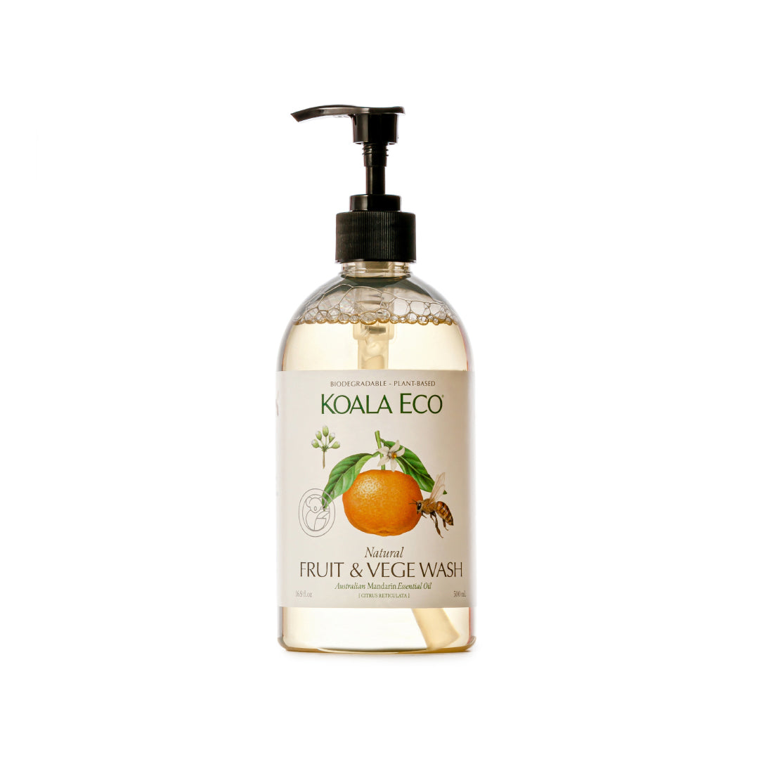 Koala Eco Natural Fruit & Vegetable Wash, 500ml - Mandarin Essential Oil (Exp 07/27)