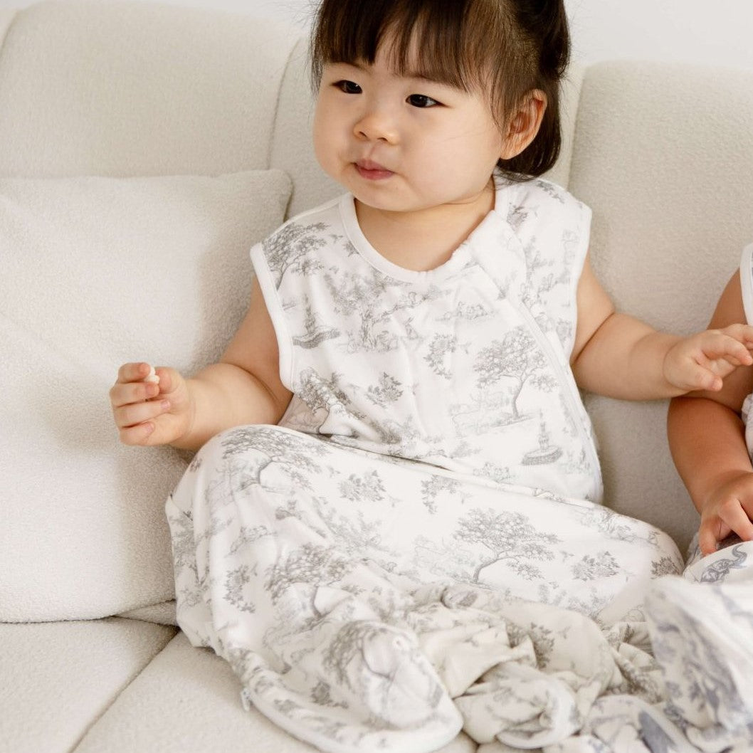 House of Holly Luxe Sleep Bag - Garden Toile Silver (2 Sizes)