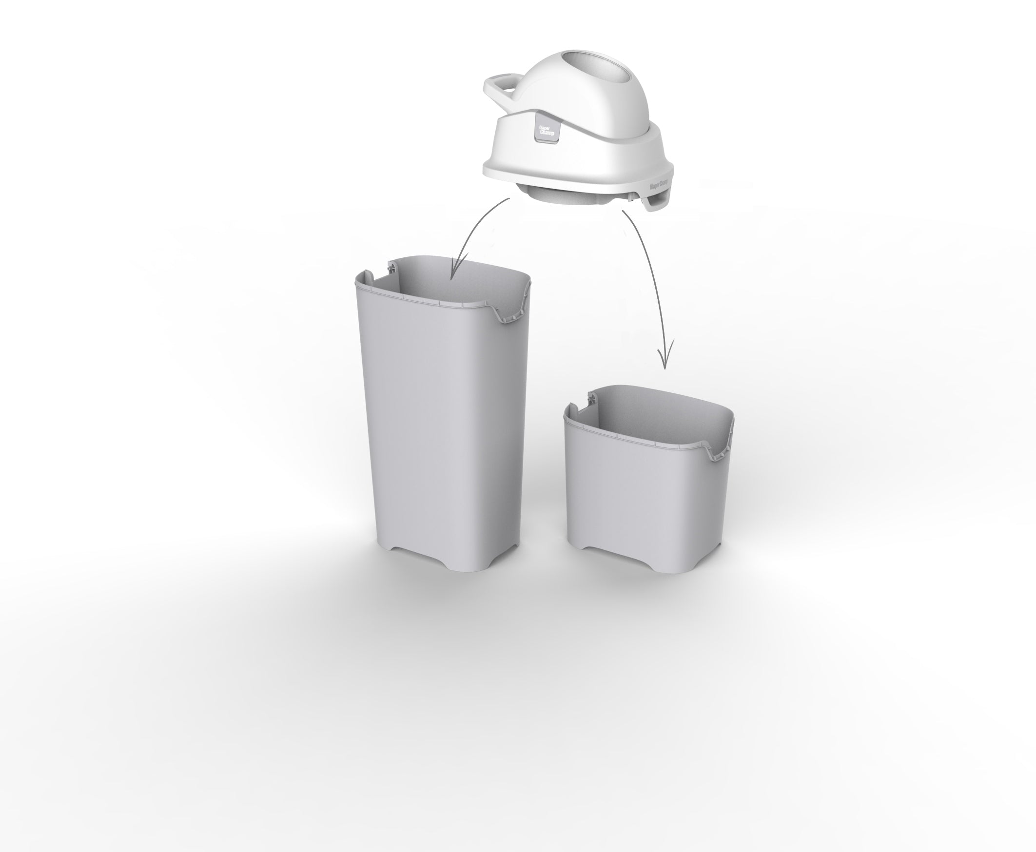 Diaper Champ Upgrade Set for ONE Maxi Diaper Bin - White