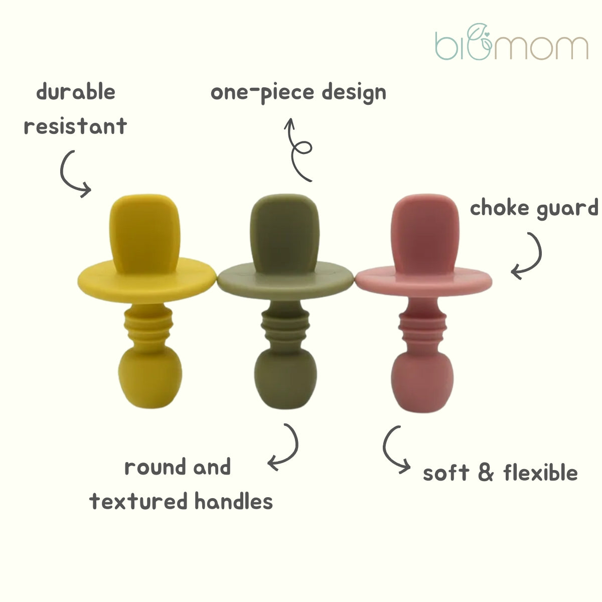 Biomom Baby's First Fork and Spoon (2 Colors)